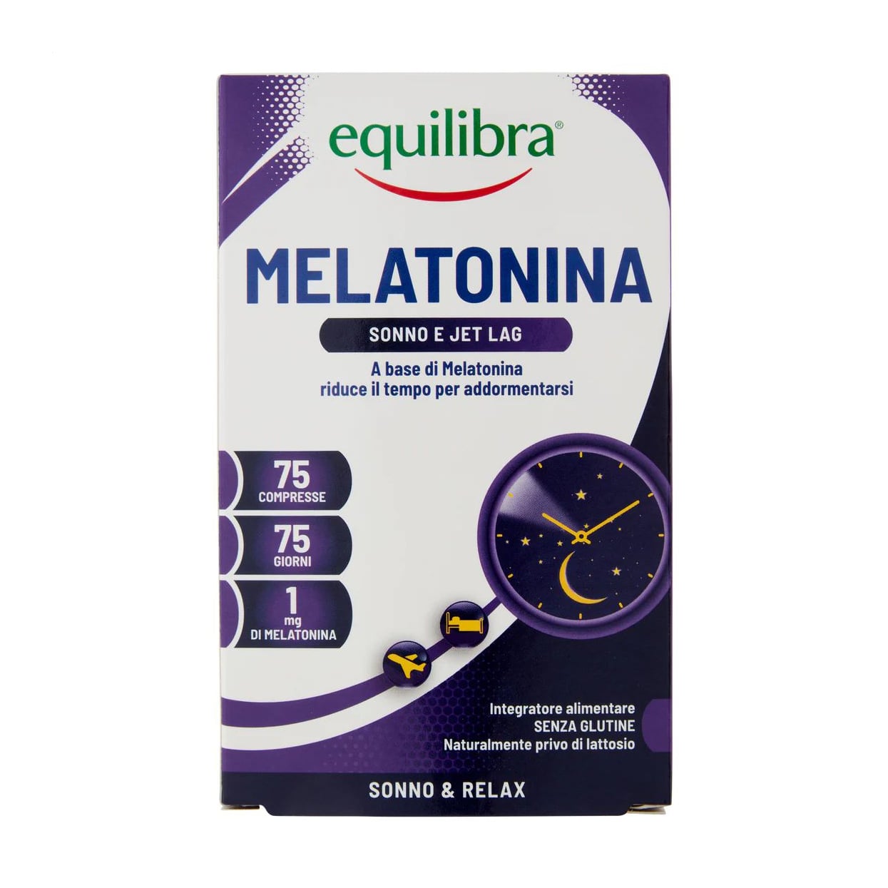 Мелатонін equilibra Melatonina 1 мг, 75 таблеток